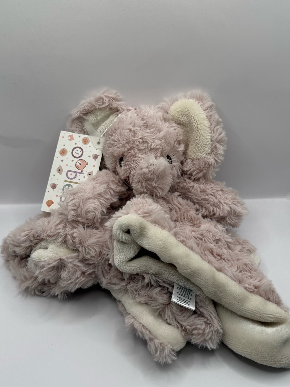 NWT Oobles Ultra Soft Elephant Baby Lovey Security Blanket